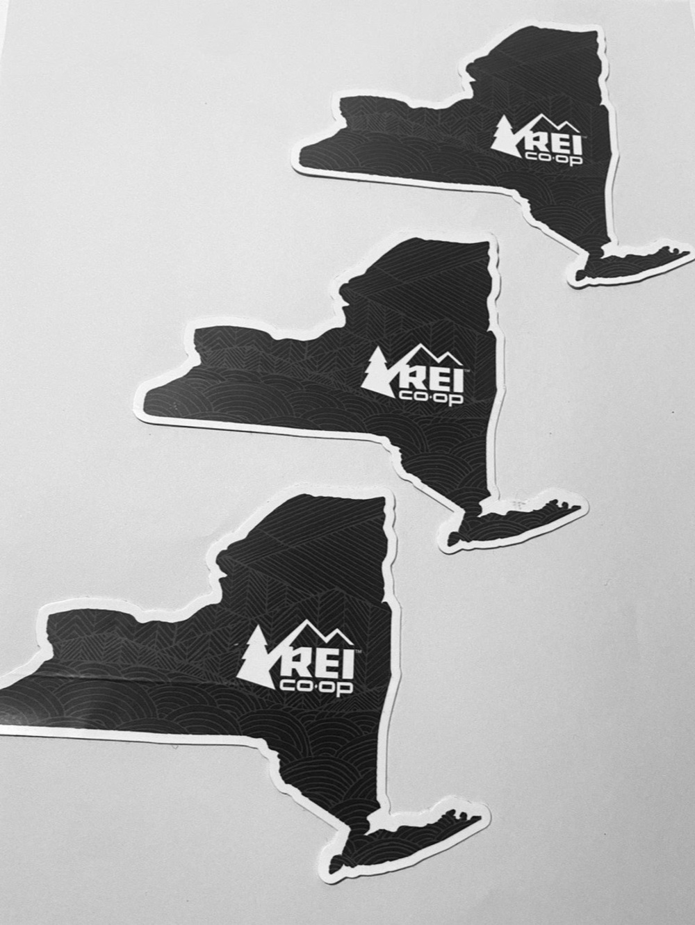 REI Co-op New York State Sticker Outline Stickers Set of 3